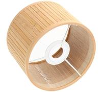Artibetter Khaki Bamboo Lampshade for Table and Floor Lamps with Detachable Inner Ring E27/e14 Base, Retro Style Vintage Lamp Shade Creating A Beautiful View for Adults