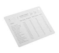 Artibetter Kitchen Conversion Measurement Conversion Chart Stainless Steel with Backing, Easy to Use Silver Refrigerator for Cooking and Baking