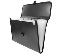 Artibetter Large Capacity A4 Accordion File Folder with Handle, Abs Plastic Office Document Organizer for School and Travel, Stylish Black Contract Organizer for Efficient File Organizing