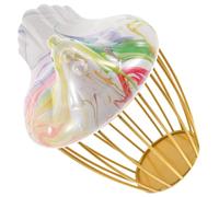 ARTIBETTER Large Capacity Hen Shape Egg Basket for Kitchen Storage, Ceramic and Iron Material Storage Basket with Sturdy Design, for Moving into A New Home Or Organising Random Color