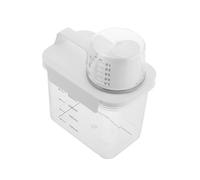 Artibetter Laundry Detergent Storage Box Plastic Organizer for Laundry Room Measuring Cup