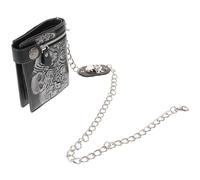 Artibetter Leather Skull Wallet Purse with Chain for Men, Multi-Layer Design, Dirt-Proof, Gothic Punk Style, Suitable for Outdoor Sports and Clothing Fashion Matching