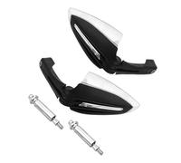 Artibetter LED Motorcycle Hand Guards 40cm Wire and Yellow White Light | Acrylic and ABS Build, Adjustable Angle Removable Wind Protector, Black Finish for Commuters