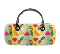 Artibetter Lightweight Pu Leather Glass Case with Comfortable Hand Feel and Cartoon Pattern, Portable Glasses Storage Case with Handle, Eyeglasses Container for Boys and Girls