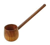 ARTIBETTER Long Handle Wood Water Dipper Ladle for Kitchen and Garden Multipurpose Wine and Water Scoop with Smooth Finish Retro Style Home and Restaurant Use