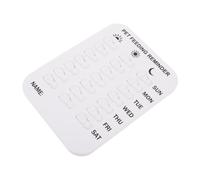 Artibetter Magnetic Dog Feeding Reminder Board for Daily Medication Tracking and Pet Health Support, White Abs Sliding Pet Sign with Pill Tracker, Suitable for Dogs and Cats, 16x12cm