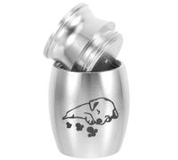 Artibetter Metal Pet Urn Small Keepsake Memorial Cremation Container for Dog Cat Ashes Lightweight Alloy with Screw Lid Sturdy Funeral Urn for Cherishing Pet Memories