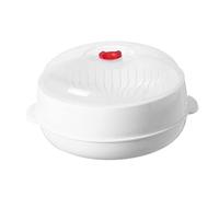 Artibetter Microwave Steamer Container with Lid Asian Cookware Microwave Containers Steamer Basket Heating Bao Bun Steamer White Household Cookware Dumplings Steamed Container Oven