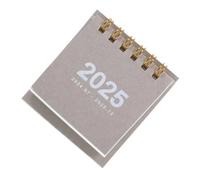 ARTIBETTER Mini Desktop Calendar Silver Gray Portable Decorative Monthly Standing Calendar for Office Home Students Teachers with Compact Writing Space for Scheduling and Event Planning
