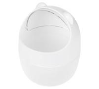Artibetter Mini Desktop Trash Can White Colour with Turning Lid Small Garbage Bin in Animal Shape for Office Tabletop Or Bathroom Vanity Counter-top, for Those Who Love Animals