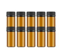 Artibetter Mini Glass Vial Bottles Leak-proof Empty Bottles 3ml 10 Pcs with Grain Lid and Hole Plug Portable for Essential Oils and Perfumes, for Traveling