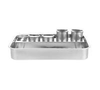 ARTIBETTER Multi-function Stainless Steel Treatment Tray with Large Capacity and High Reliability for Procedures and Home Care, Rectangular Disinfection and Injection Tool Holder