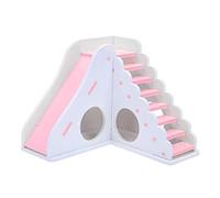 Artibetter Multi-purpose White Hamster Nest Wooden with Climbing Ladder for Small Pets and Guinea Pigs, Composite Material Playground Providing Fun and Comfortable Place to Play and Sleep