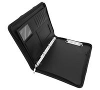Artibetter Multifunctional A4 File Folder Organizer with Zipper, Lightweight Pu and Oxford Cloth Document Holder for Workers and Students, Practical Portable File Storage Bag