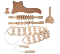 ARTIBETTER Muscle Massager Stick Back Massager 6 Pcs Wooden Massage Tools Set for Men and the Elderly, Promote Circulation, Soothing Effect, Long-Term Office Work