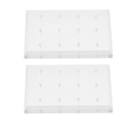 Artibetter Nail Drill Bits Display Holders Acrylic Multiple Slot Structure 2pcs Storage Organizer That Keeps Desktop Clean and Neat for Manicure Grinding Display for Nail Art