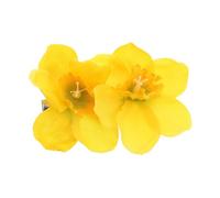 Artibetter Narcissus Hairpin Set, Mini Yellow Flower Hair Clips with Side Barrettes, Artificial Daffodil Hair Accessories for Women, Suitable for Wedding and Party Hairstyles