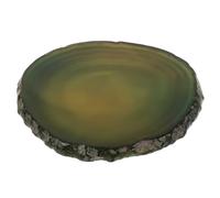 Artibetter Natural Agate Coaster round Cup Mat with Strong Absorbent Strength and High-temperature Resistance, Stylish Stone Mat for Hot Tea and Beverage on Occasions at Home Random Color