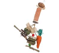 Artibetter Natural Corn Chewing for Rabbits and Small Pets - Wooden Molar Snack Pendant for Bunny Teeth Care, Hamster and Guinea Pig Oral Chew Treat, Hanging Comforting Plaything