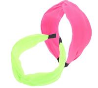 Artibetter Neon Headbands with Eye Catching Fluorescence 2pcs Fluorescent Fabric for Women Hair Accessories Comfortable and Stylish Knot Design, for Parties and Work