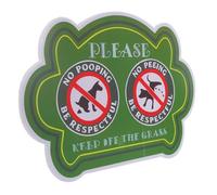 ARTIBETTER No Pooping Dog Sign with Stake for Front Yard Weather Resistant Green Plastic Pet Yard Sign with Warning Message to Keep Dogs off Lawn