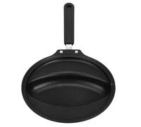 Artibetter Non Stick Omelet Pan with Rice Mold Made of Sturdy Iron, Easy to Clean and Featuring A Hole for Hanging, for Home Cooking and Breakfast Preparation in Black