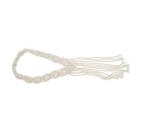 ARTIBETTER Nordic Style Cotton Rope Macrame Headband with Pearls, Bohemian Woven Hair Accessory for Women, Lightweight Travel Head Wrap for Outdoor Leisure