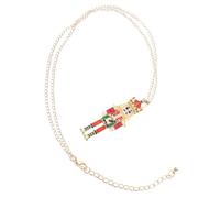Artibetter Nutcracker Necklace Nutcracker Jewelry Jewelry Necklace Red Alloy Enamel Zircon Pendant Christmas Tree Ballet Accessories Soldier King Cartoon Pendant for Women Girls