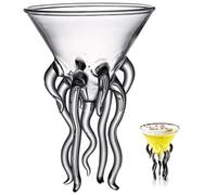 Artibetter Octopus Glass Tall Glasses for Drinks Bridal Shower Goblet Reusable Easy to Clean Glass 150ml Elegant Creative Design for Wedding Banquet