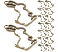 Artibetter Open Bezel Pendants Jewelry Holder Bezels 25pcs Rabbit Shaped Lightweight Metal Easy to DIY Bracelets Making Supplies for Anklets