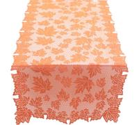ARTIBETTER Orange Party Decorative Table Cloth Thanksgiving Themed Made of Polyester Table Runner for Home Decor for Fall Parties and Holiday Celebrations