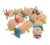 Artibetter Parrot Chewing Hanging Wooden Bird for Shredding and Chewing, Sturdy Cage Suitable for Parakeet and Cockatiel Training