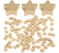 Artibetter Pentagram Wood Disc Star Wood Disc with Hole DIY Hanging for Crafting Early Childhood Maths Teaching Props Educational Plaything for Boys and Girls