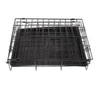 Artibetter Pet Crate Iron Wire Foldable Dog Kennel Black Easy Assembly Small Medium Size Indoor Use
