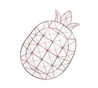 Artibetter Pineapple Hollow Iron Fruit Basket Rose Gold Wire Vegetable Snack Organizer for Kitchen Countertop Storage Display
