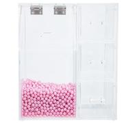 Artibetter Pink Cosmetic Storage Case with Dust-proof Cover, Acrylic and Pearl Makeup Container with Design, Modern Simple Style for Travel and Vanity Organiser