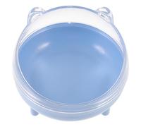 ARTIBETTER Plastic Blue Hamster Sand Bathroom Container Small Size with Half-Close Lid for Pet Bath and Hideout Random Color