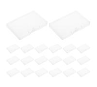 Artibetter Plastic Playing Card Storage Box Portable with Snap Closure 20pcs Rectangle Design Fits Standard Card Sizes at Trade Shows and Briefcases