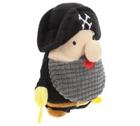 Artibetter Plush Pirate Captain Dog Chew with Sound, Interactive Black Puppy Teething for Dogs, Sturdy Pet Molar and Teeth Cleaning Plush for Boredom Relief