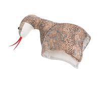 Artibetter Plush Snake Costume Hat for Halloween Party and Dress, Adjustable Strap, Comfortable Polyester and Pp Cotton Material, Coiled Serpent Shape Novelty Animal Hat for Adults