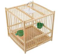 Artibetter Portable Bamboo Bird Cage with Hanging Hook for Small Parrots and Cockatiels, Comfortable and Stylish Design Providing Activity Space, Suitable for Indoor and Outdoor Use