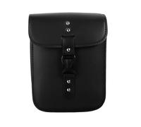 Artibetter Portable Black Leather Motorcycle Side Pouch Bag for Carrying Small Items While Driving, Environmentally Friendly Motorbike Side Storage Bag