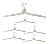 Artibetter Portable Folding Clothes Hangers Lightweight and Aluminum 6pcs Space Saving Mini Hangers Easy to Use in Light Green for Travel and Bathroom Use