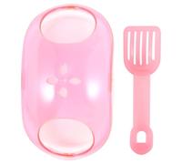 Artibetter Portable Hamster Sand Bathroom with Plastic Half Bath Room and Entrance Design, Includes Sand Scoop, for Chinchilla and Small Pets at Home Or Outdoor Travel Random Color