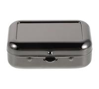 ARTIBETTER Portable Mini Pocket Ashtray with Windproof Lid, Gun Black Stainless Steel Compact Car Ashtray for Outdoor Camping, Travel, and Smoking Use