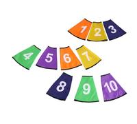 Artibetter Portable Number Protectors Cone Covers for Basketball and Tennis Court, Foldable Polyester Number Sleeves, Colourful and Environmentally Friendly Training Accessories
