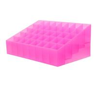 Artibetter Portable Pink Lipstick Holder with 40 Slots, Plastic Makeup Organizer for Cosmetics and Mini Goods, Space Saving Modern Design Suitable for Home and Shop