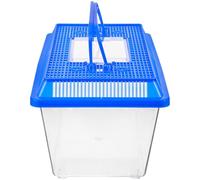 ARTIBETTER Portable Plastic Turtle Tank with Basking Platform and Rest Area for Raising Turtles and Tortoises, Creative Design Reptile Carrier Box for Exercise and Transport