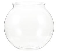 Artibetter Portable round Fish Tank for Shrimp and Fish, Plastic Aquarium Bowl with Easy to Clean Feature, Compact Modern Design Suitable for Desktop and Garden Decoration