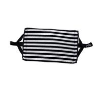 Artibetter Portable Travel Foot Hammock Footrest for Airplane Office Train Lightweight and Under Desk Leg Support Stripe Black and Grey